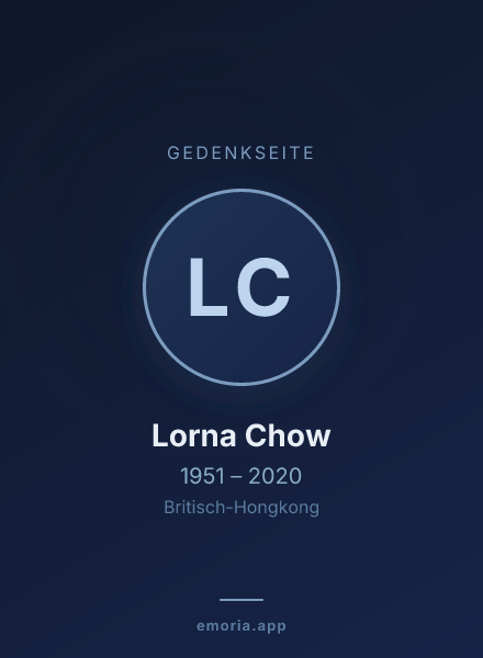 Gedenkportrait von Lorna Chow