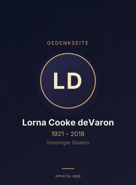 Gedenkportrait von Lorna Cooke deVaron