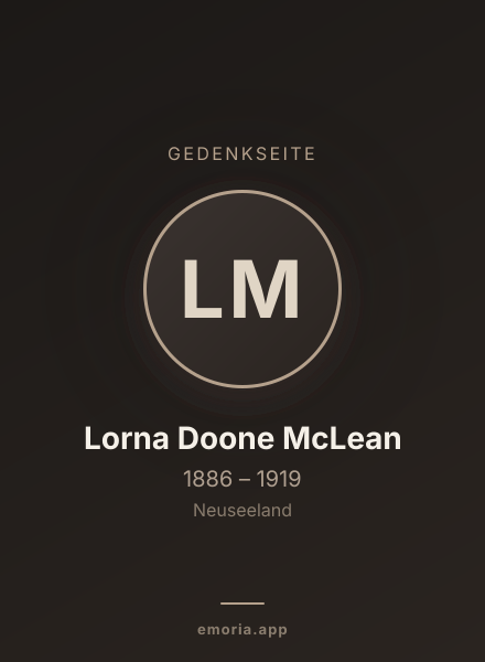 Gedenkportrait von Lorna Doone McLean