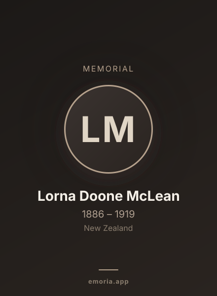 Memorial portrait of Lorna Doone McLean