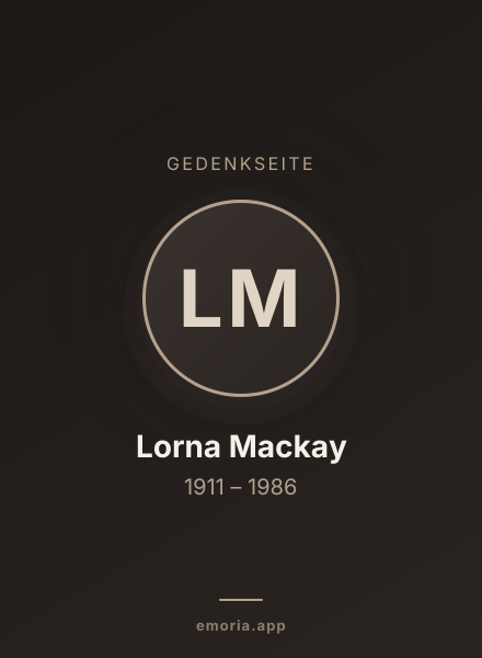 Gedenkportrait von Lorna Mackay