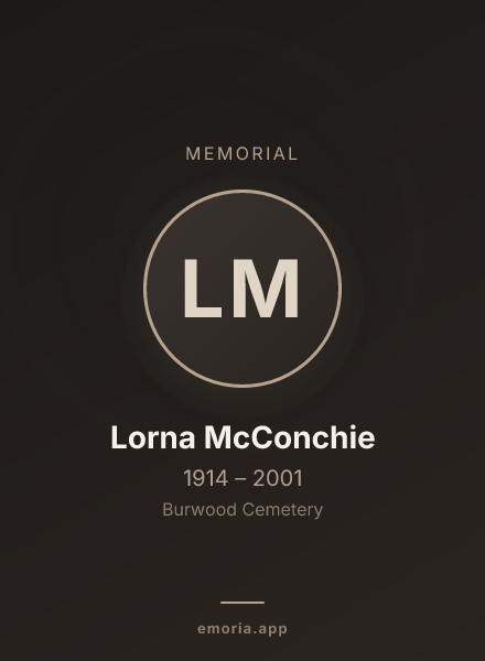Memorial portrait of Lorna McConchie