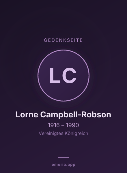 Gedenkportrait von Lorne Campbell-Robson