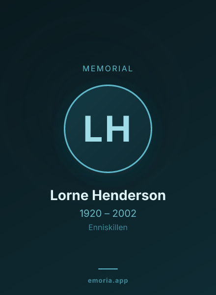 Memorial portrait of Lorne Henderson