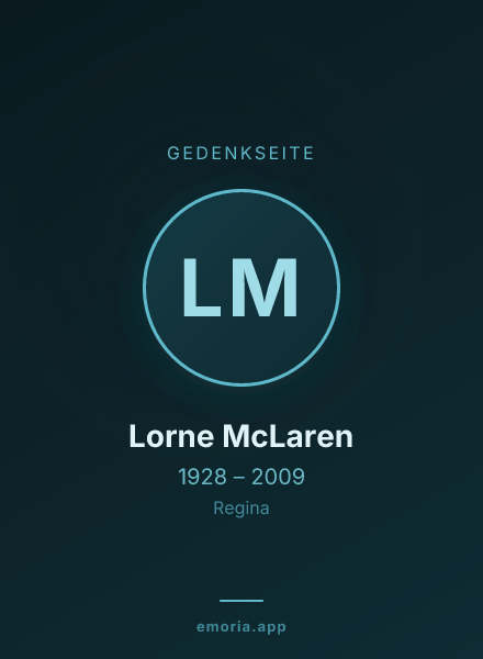 Gedenkportrait von Lorne McLaren