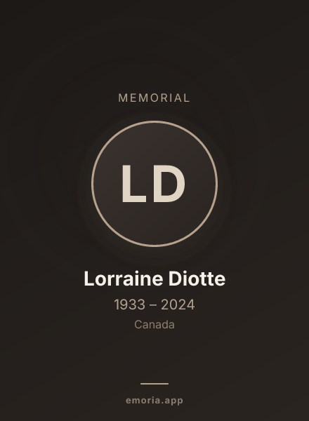 Memorial portrait of Lorraine Diotte
