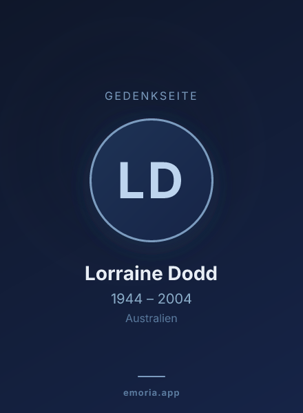 Gedenkportrait von Lorraine Dodd