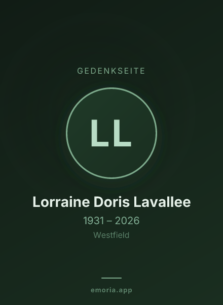 Gedenkportrait von Lorraine Doris Lavallee