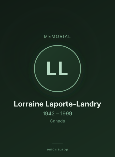 Memorial portrait of Lorraine Laporte-Landry
