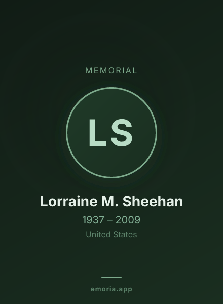Memorial portrait of Lorraine M. Sheehan