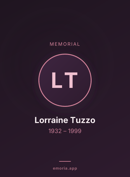Memorial portrait of Lorraine Tuzzo