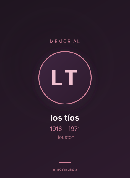 Memorial portrait of los tíos
