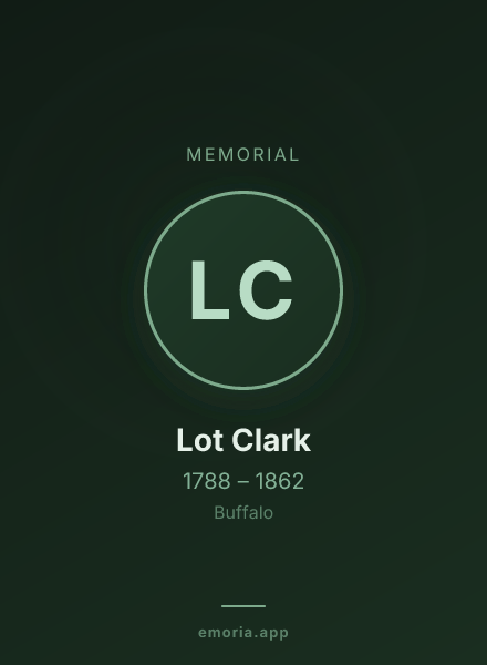 Memorial portrait of Lot Clark