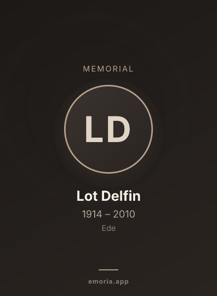 Memorial portrait of Lot Delfin