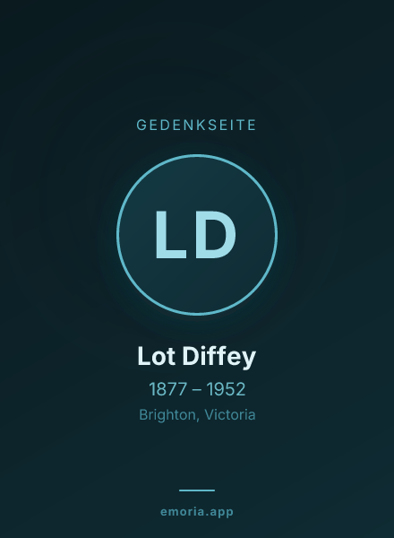 Gedenkportrait von Lot Diffey