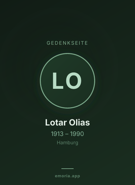 Gedenkportrait von Lotar Olias