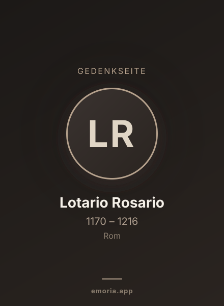 Gedenkportrait von Lotario Rosario