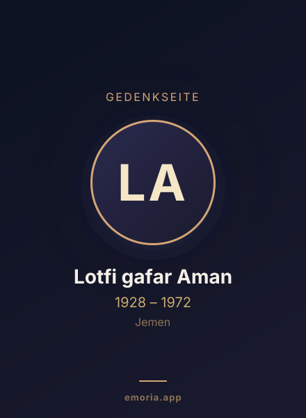 Gedenkportrait von Lotfi gafar Aman
