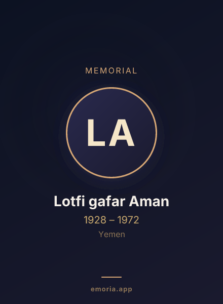 Memorial portrait of Lotfi gafar Aman