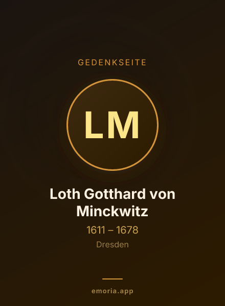 Gedenkportrait von Loth Gotthard von Minckwitz