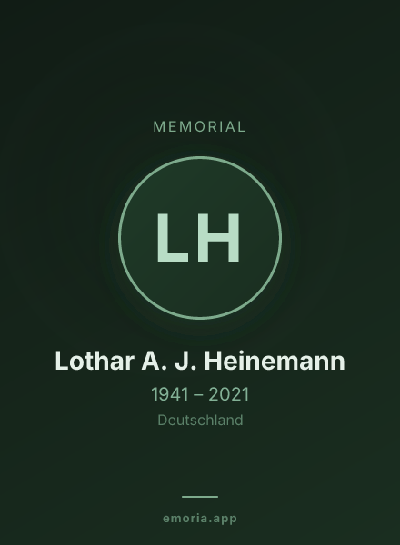Memorial portrait of Lothar A. J. Heinemann