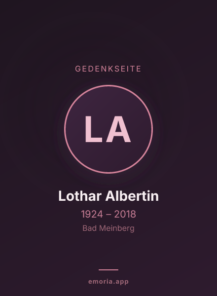 Gedenkportrait von Lothar Albertin