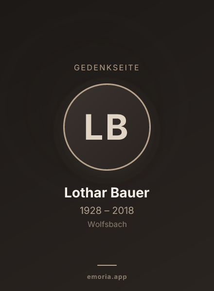 Gedenkportrait von Lothar Bauer