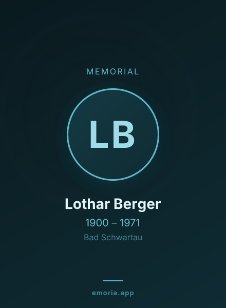 Memorial portrait of Lothar Berger