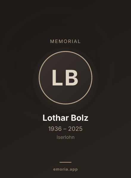 Memorial portrait of Lothar Bolz