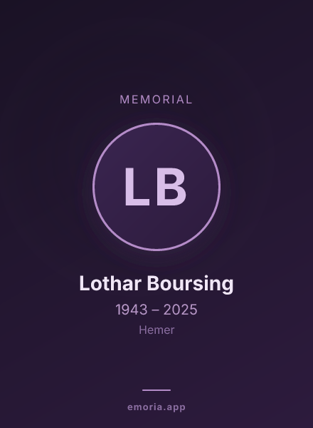 Memorial portrait of Lothar Boursing
