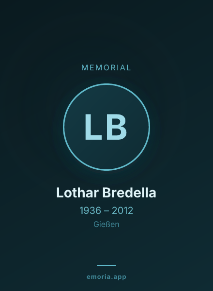 Memorial portrait of Lothar Bredella