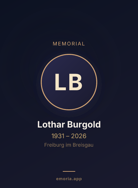 Memorial portrait of Lothar Burgold