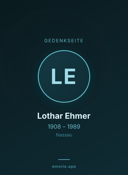 Gedenkportrait von Lothar Ehmer