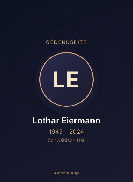Gedenkportrait von Lothar Eiermann