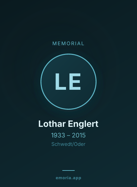 Memorial portrait of Lothar Englert