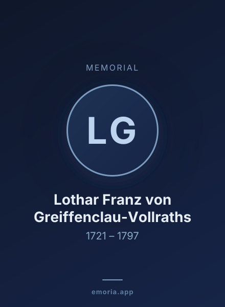 Memorial portrait of Lothar Franz von Greiffenclau-Vollraths