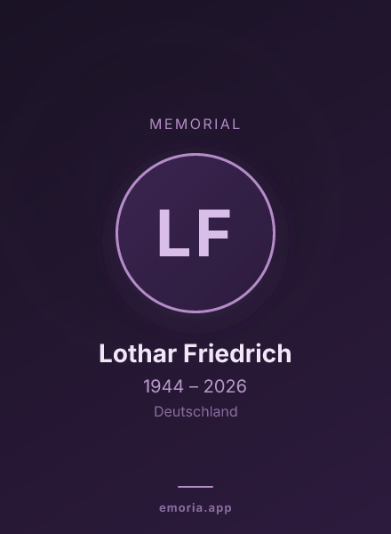 Memorial portrait of Lothar Friedrich