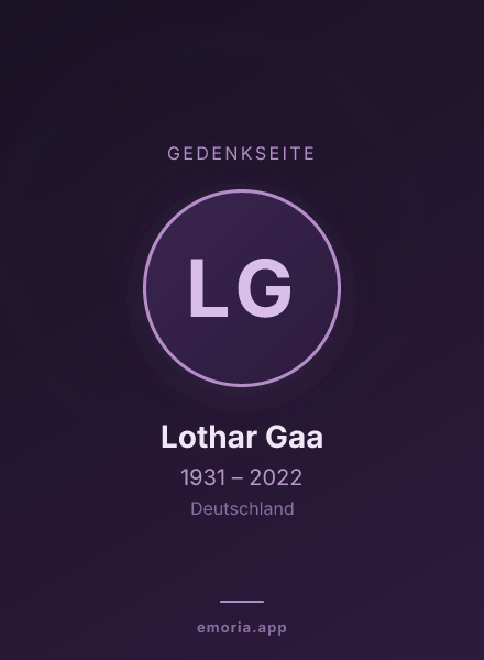 Gedenkportrait von Lothar Gaa