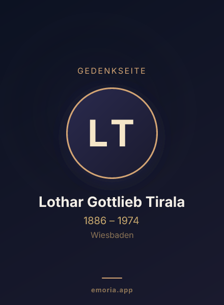 Gedenkportrait von Lothar Gottlieb Tirala