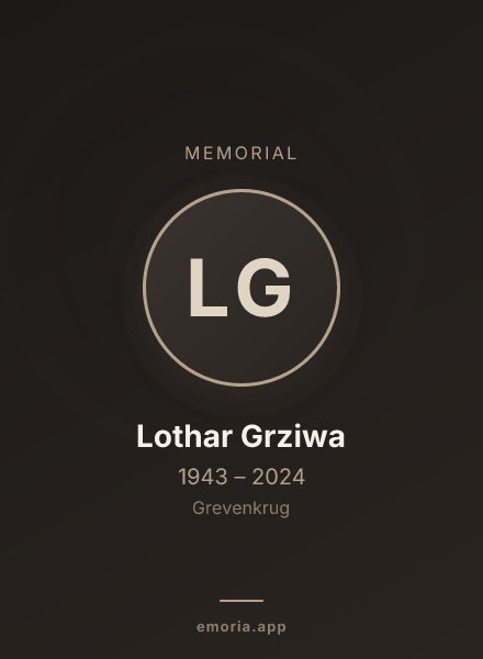 Memorial portrait of Lothar Grziwa