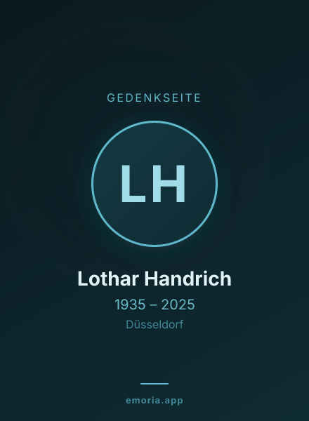 Gedenkportrait von Lothar Handrich