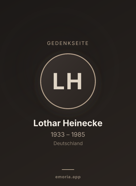Gedenkportrait von Lothar Heinecke