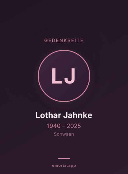 Gedenkportrait von Lothar Jahnke