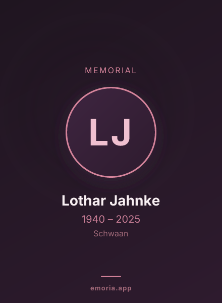 Memorial portrait of Lothar Jahnke