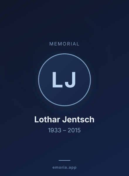 Memorial portrait of Lothar Jentsch
