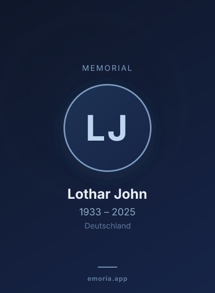 Memorial portrait of Lothar John