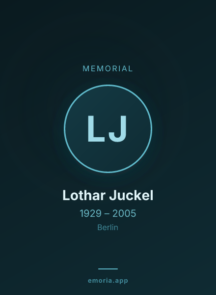 Memorial portrait of Lothar Juckel