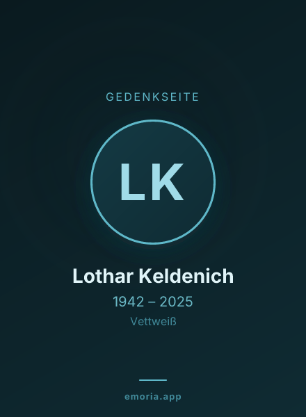 Gedenkportrait von Lothar Keldenich