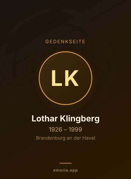 Gedenkportrait von Lothar Klingberg