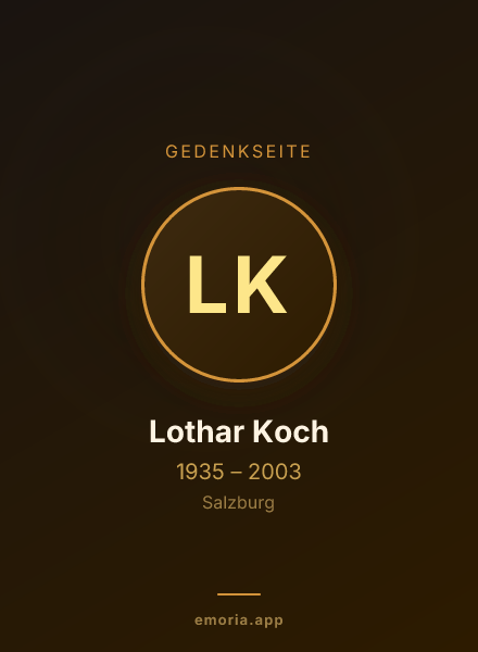 Gedenkportrait von Lothar Koch